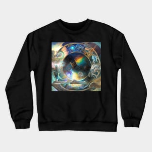 Alien Arcane Aesthic AiArt Rainbow Runes Crewneck Sweatshirt